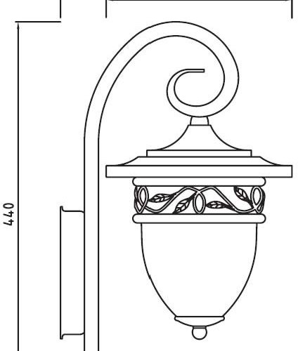 Настенный фонарь уличный Oasis_Light KRAKOV 1 L 87202L/18L Gb