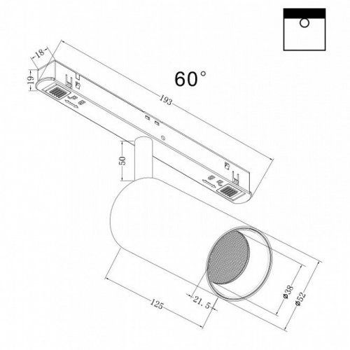 Трековый светильник Maytoni Focus LED TR032-2-12W4K-W-B