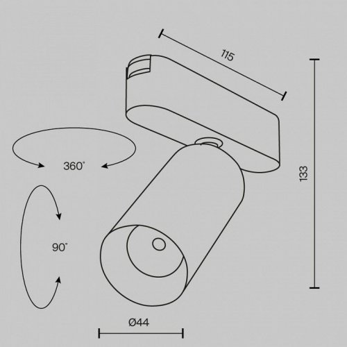 Трековый светильник Focus LED TR103-1-12W4K-M-W