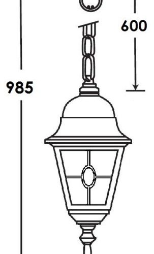 Уличный светильник подвесной QUADRO M lead GLASS 79905MlgY Bl