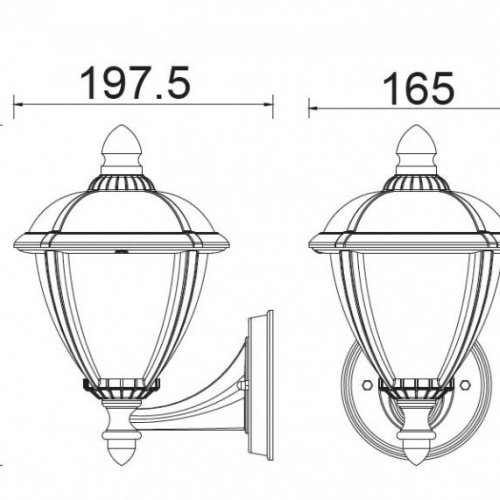 Настенный фонарь уличный Oasis Light W2601 W