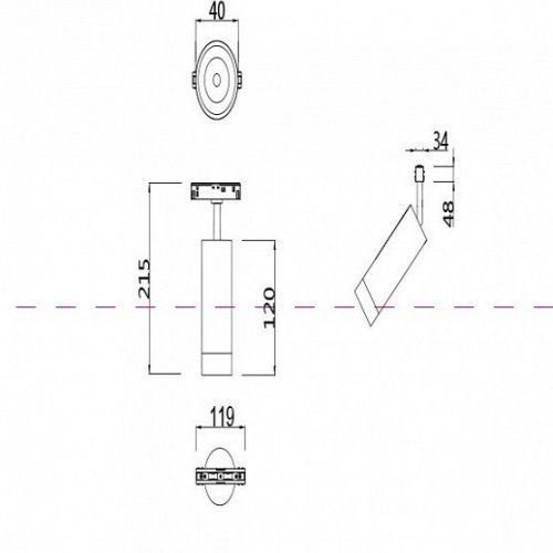 Трековый светильник Maytoni Focus LED TR019-2-7W3K-W