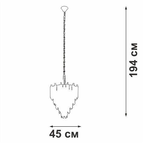 Подвесная люстра в форме пирамиды Vitaluce V58560 V58560-8/10