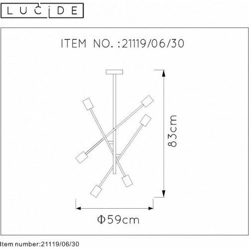 Подвесная люстра Lucide Lester 21119/06/30