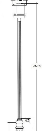 Наземный фонарь TOKIO 68310 B2 Bl opal