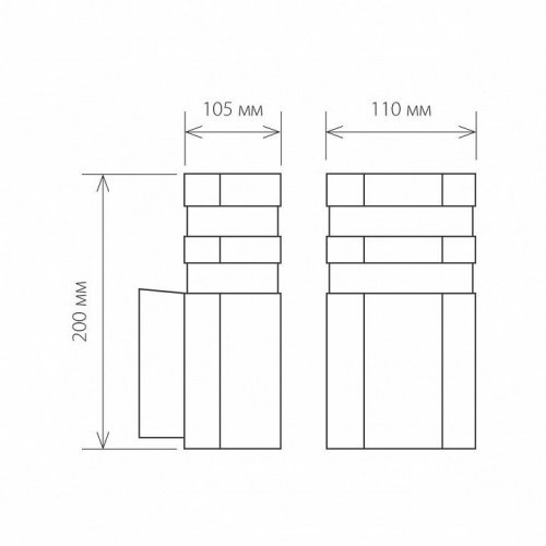 Уличный настенный светильник Elektrostandard 1444 Techno 4690389067716