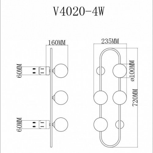 Бра Moderli Krona V4020-4W