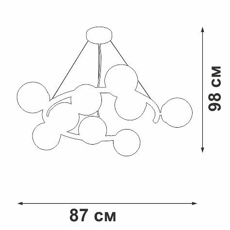 Подвесная люстра Vitaluce V43680 V43680-8/9S