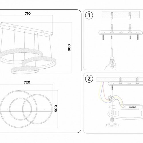 Подвесной светодиодный светильник Ambrella light Original FA6162