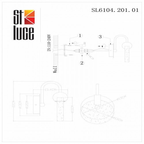 Бра ST Luce ST-Luce Montecelio SL6104.201.01