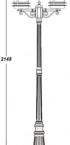 Наземный фонарь Oasis Light TOKIO 68309A Bl opal