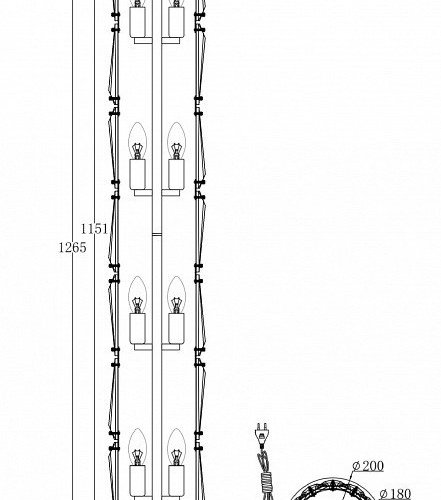 Торшер Maytoni Puntes MOD043FL-08G