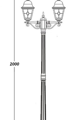 Наземный фонарь QUADRO M lead GLASS 79908MAlgY Bl