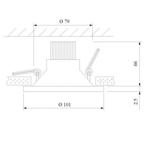 Встраиваемый светодиодный светильник Elektrostandard 15267/LED 7W 4200K черный/черный a055722