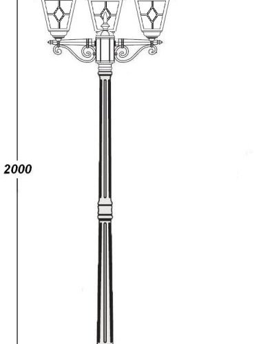 Наземный фонарь Oasis_Light FARO 91108B Bl