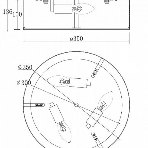 Потолочная люстра Maytoni Ripple MOD096CL-03CH