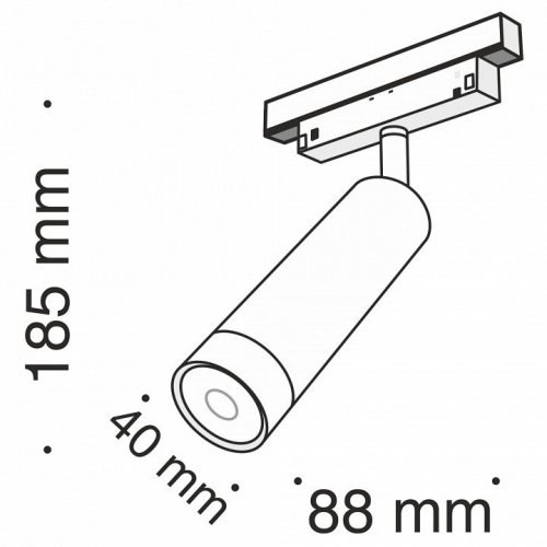 Трековый светильник Maytoni Track lamps TR019-2-7W3K-B