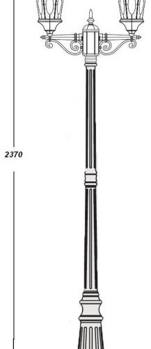 Наземный фонарь Oasis_Light ASTORIA 2M 91409MA Bl овал