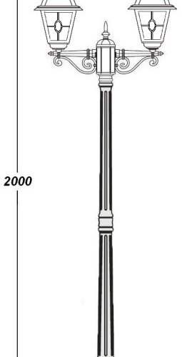 Наземный фонарь FARO lead GLASS 91108A lgY Bl