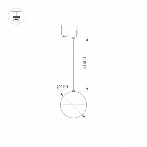 Трековый светодиодный светильник Arlight LGD-Emisfero-Track-Hang-4TR-R150-11W Warm3000 035938