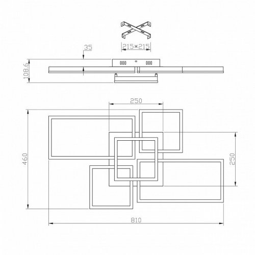 Потолочная светодиодная люстра Escada Arcade 10225/5LED Silver