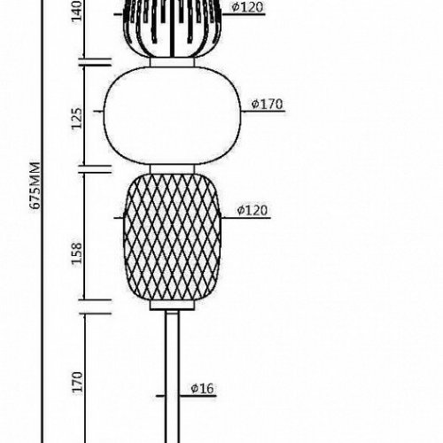 Интерьерная настольная лампа Pattern MOD267TL-L28CH3K