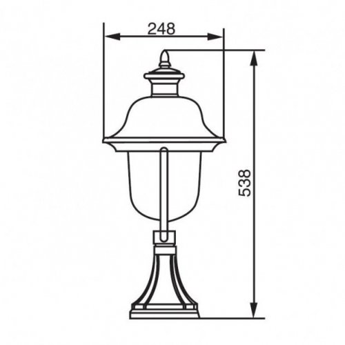 Наземный фонарь Oasis Light 84304c Bl