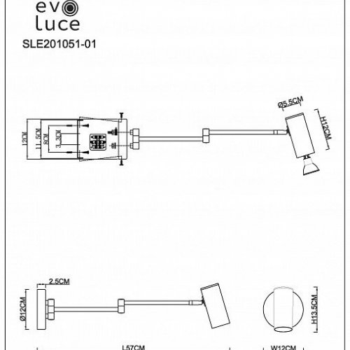 Бра EVOLUCE Zoom SLE201051-01