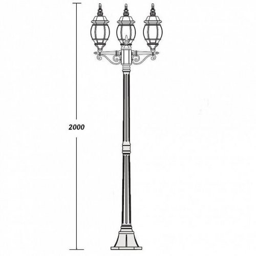 Наземный фонарь Oasis Light 83408S B Bl