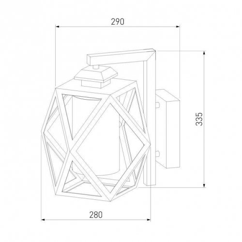 Уличный настенный светильник Elektrostandard Ambra 35133/D черный a056232