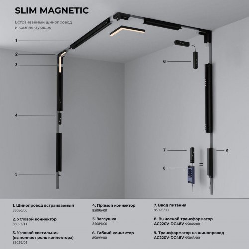 Трековый светодиодный светильник Elektrostandard Slim Magnetic 85010/01 a067370