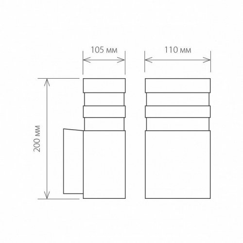 Уличный настенный светильник Elektrostandard 1450 Techno 4690389067730