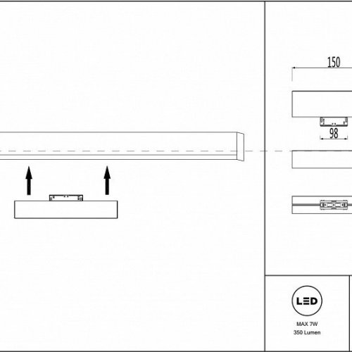 Трековый светильник Maytoni Track lamps TR012-2-7W3K-B