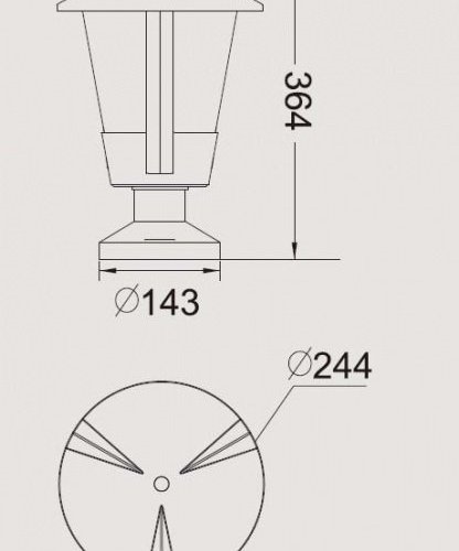 Наземный фонарь Oasis Light 1254S