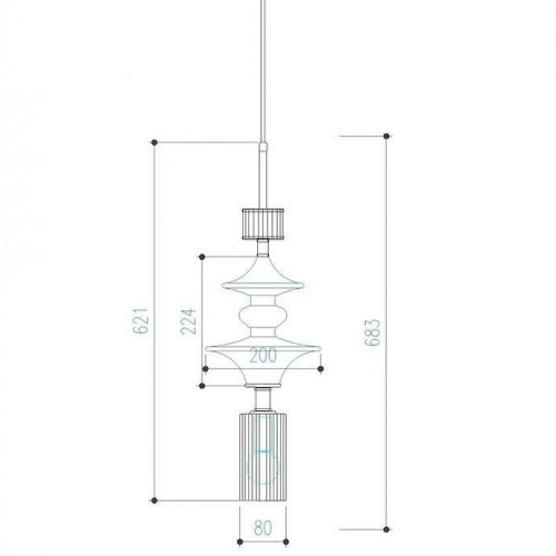 Подвесной светильник Crystal Lux Valencia SP1.3 Gold