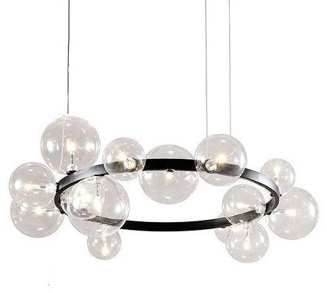 Подвесная люстра DeLight Collection Art Deco Bubble OMG1075R black/clear