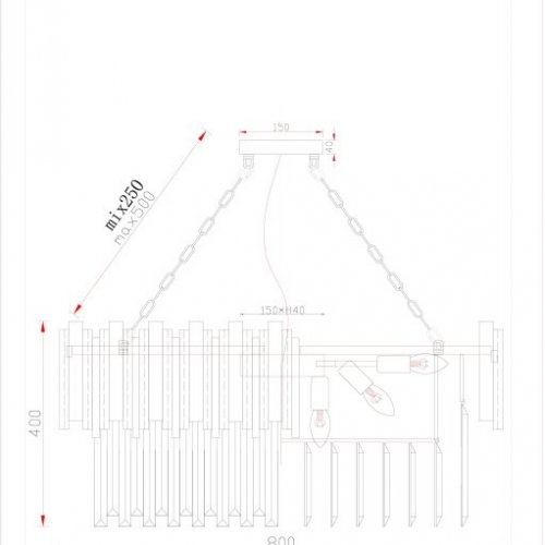 Подвесная люстра 62GDM-81008-800