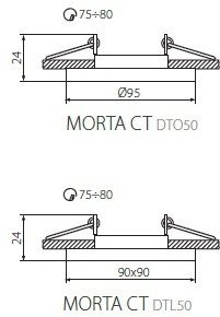 Точечные светильники Kanlux MORTA CT-DTO50-SR 26716