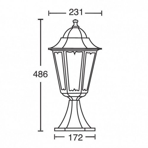 Наземный фонарь Oasis Light 79804M Bl