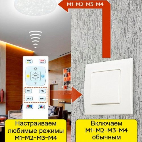 Потолочная люстра Citilux Спутник CL734900G