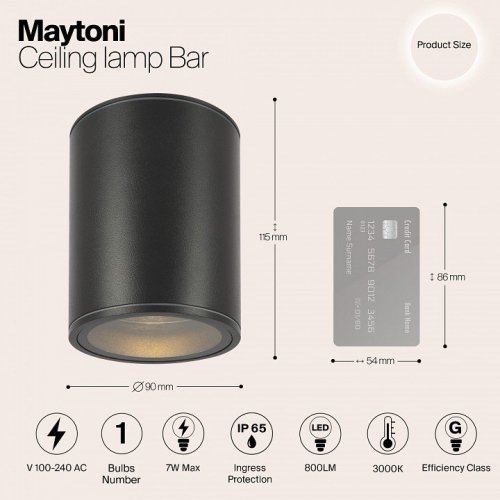 Потолочный светильник Maytoni уличный Bar O306CL-L7GF