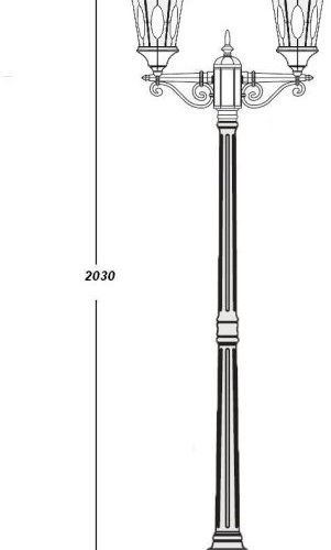 Наземный фонарь ASTORIA 2M 91408MA Bl овал