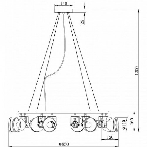 Подвесная люстра Freya Roslyn FR4003PL-08W