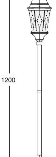 Наземный фонарь Oasis_Light ASTORIA 2M 91406M Gb ромб