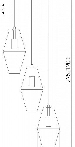 Подвесная люстра Eurosvet Prism 50236/3 прозрачный