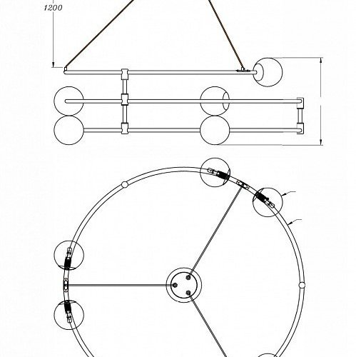 Подвесная люстра Maytoni Balance MOD317PL-06B