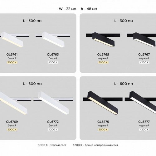 Трековый светильник Track System GL6777