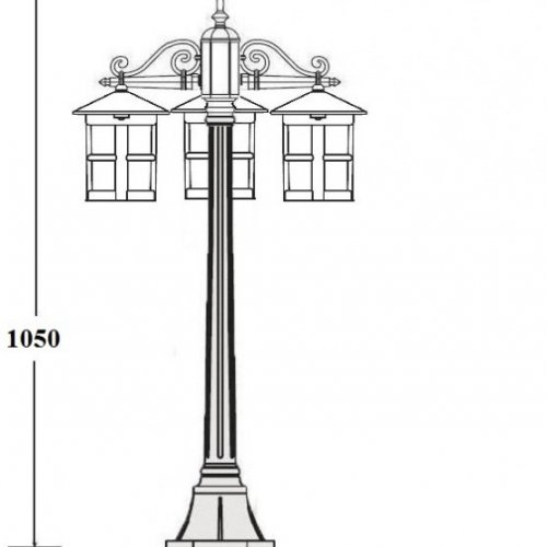 Наземный фонарь Oasis Light CORDOBA 15807B Gb