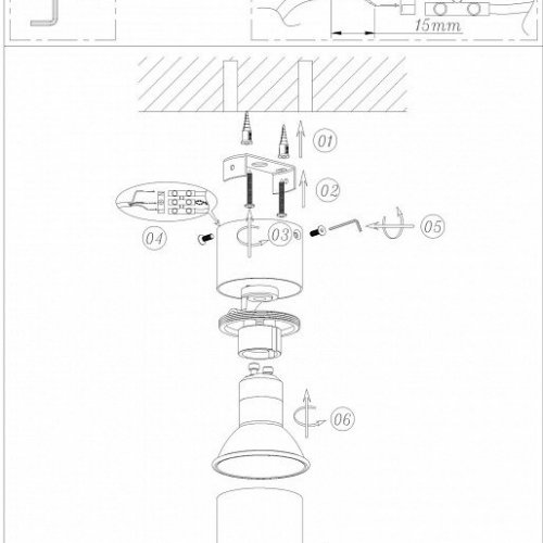 Спот Denkirs Tube DK2029-GG