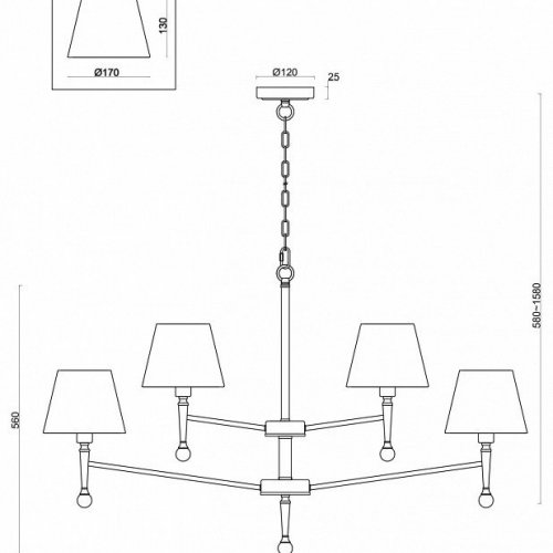 Подвесная люстра Rosemary FR2190PL-12N